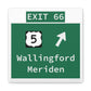 Vintage WCP Exit 66 Sign Matte Canvas, Stretched, 1.25"