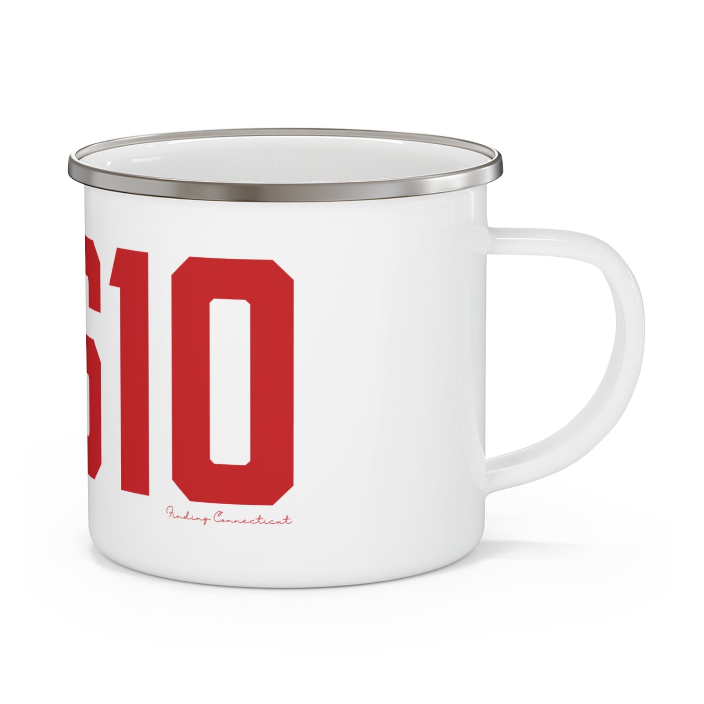 06610  Bridgeport Connecticut Zip Code Enamel Camping Mug