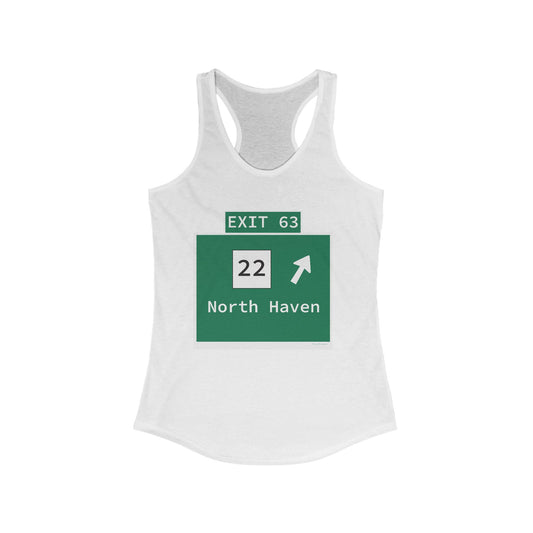 Vintage WCP Exit 63 Sign Women's Ideal Racerback Tank Top