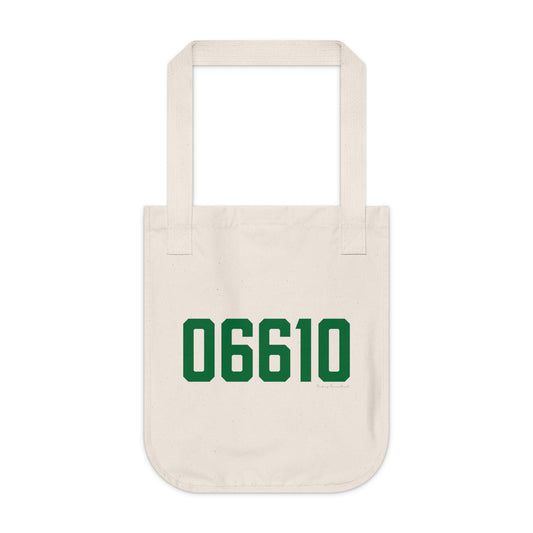 06610  Bridgeport Connecticut Zip Code Organic Canvas Tote Bag