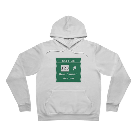 Vintage Merritt Parkway Exit 38 Sign Unisex Sponge Fleece Pullover Hoodie