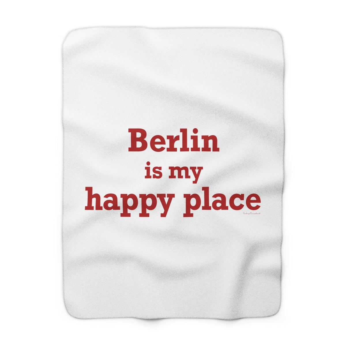 Berlin is My Happy Place Sherpa Fleece Blanket
