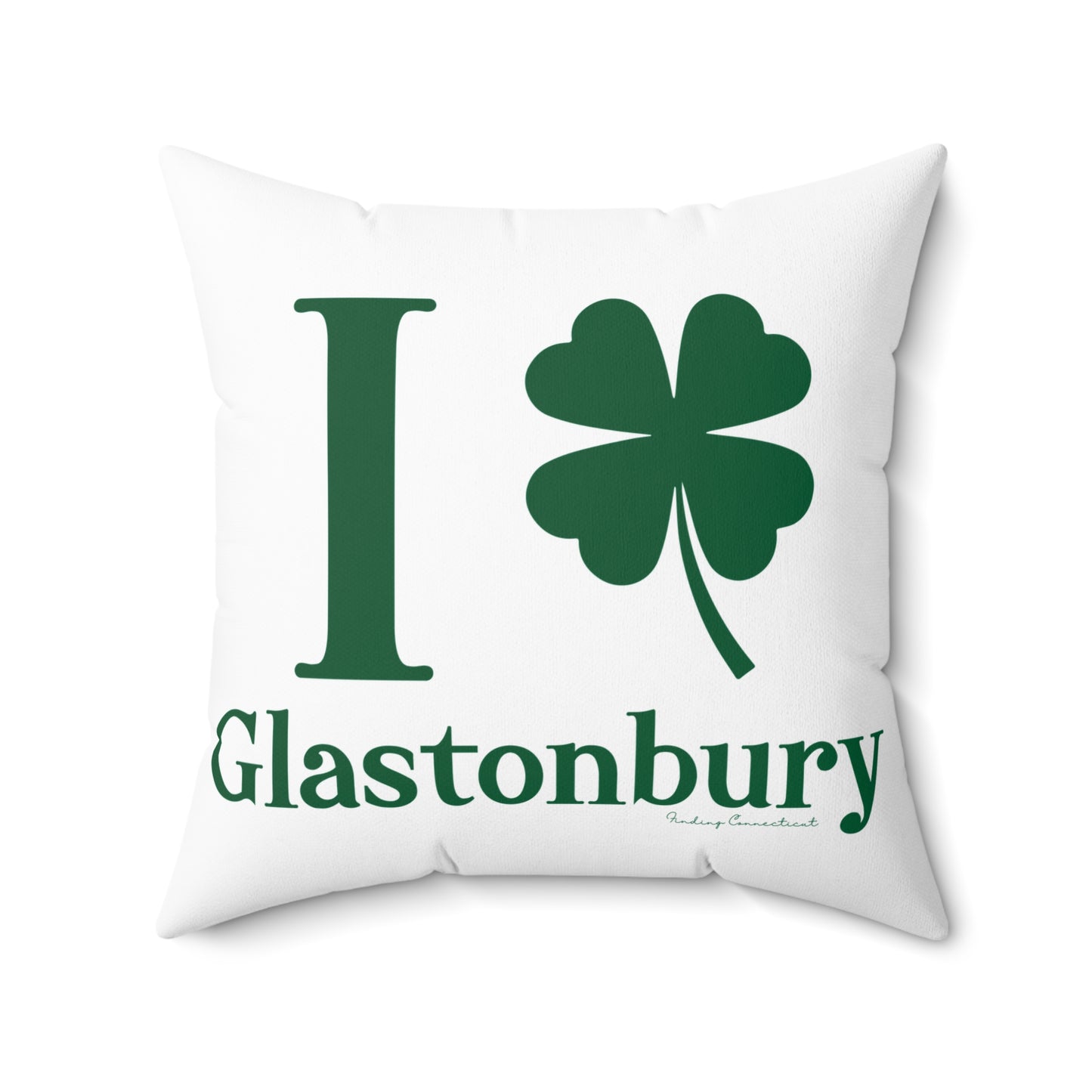 I Clover Glastonbury Spun Polyester Square Pillow