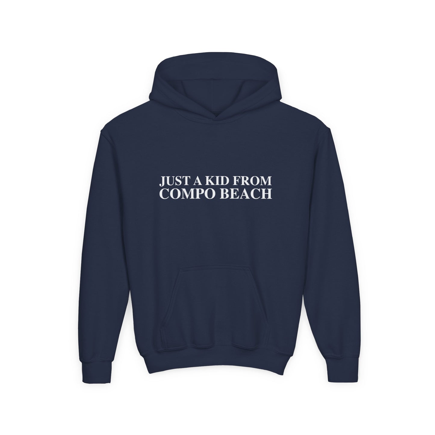 Just a kid from Compo Beach Youth Heavy Blend Hooded Sweatshirt