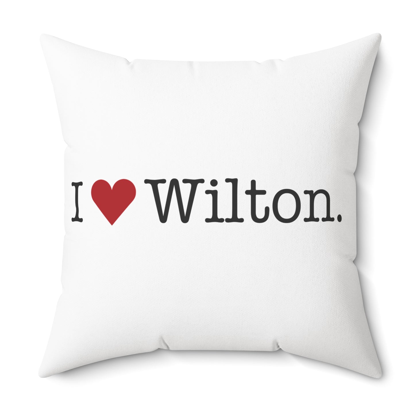 I Heart Wilton. Spun Polyester Square Pillow