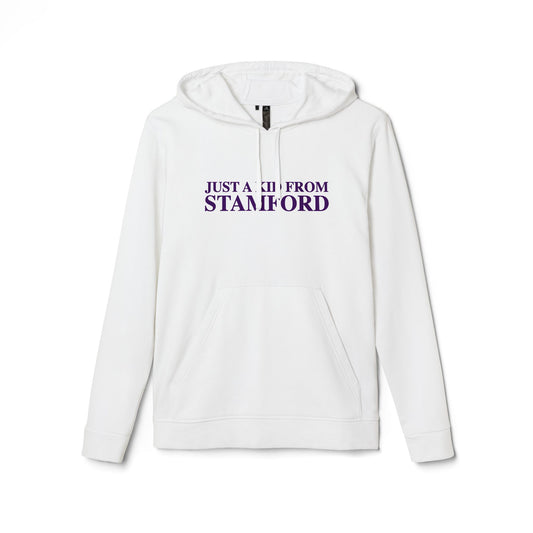 Just a kid from Stamford adidas Unisex Fleece Hoodie