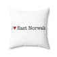 I Heart East Norwalk. Spun Polyester Square Pillow