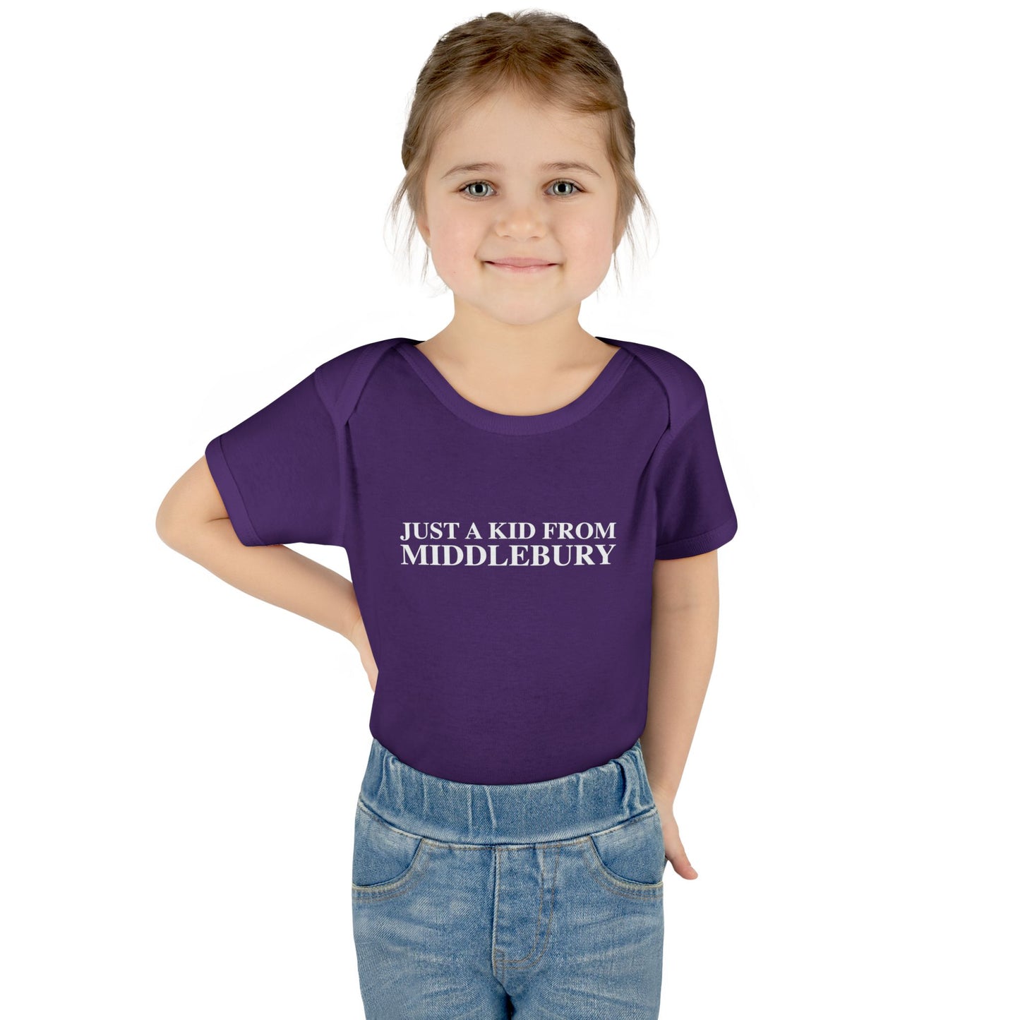 Just a kid from Middlebury Infant Baby Rib Bodysuit