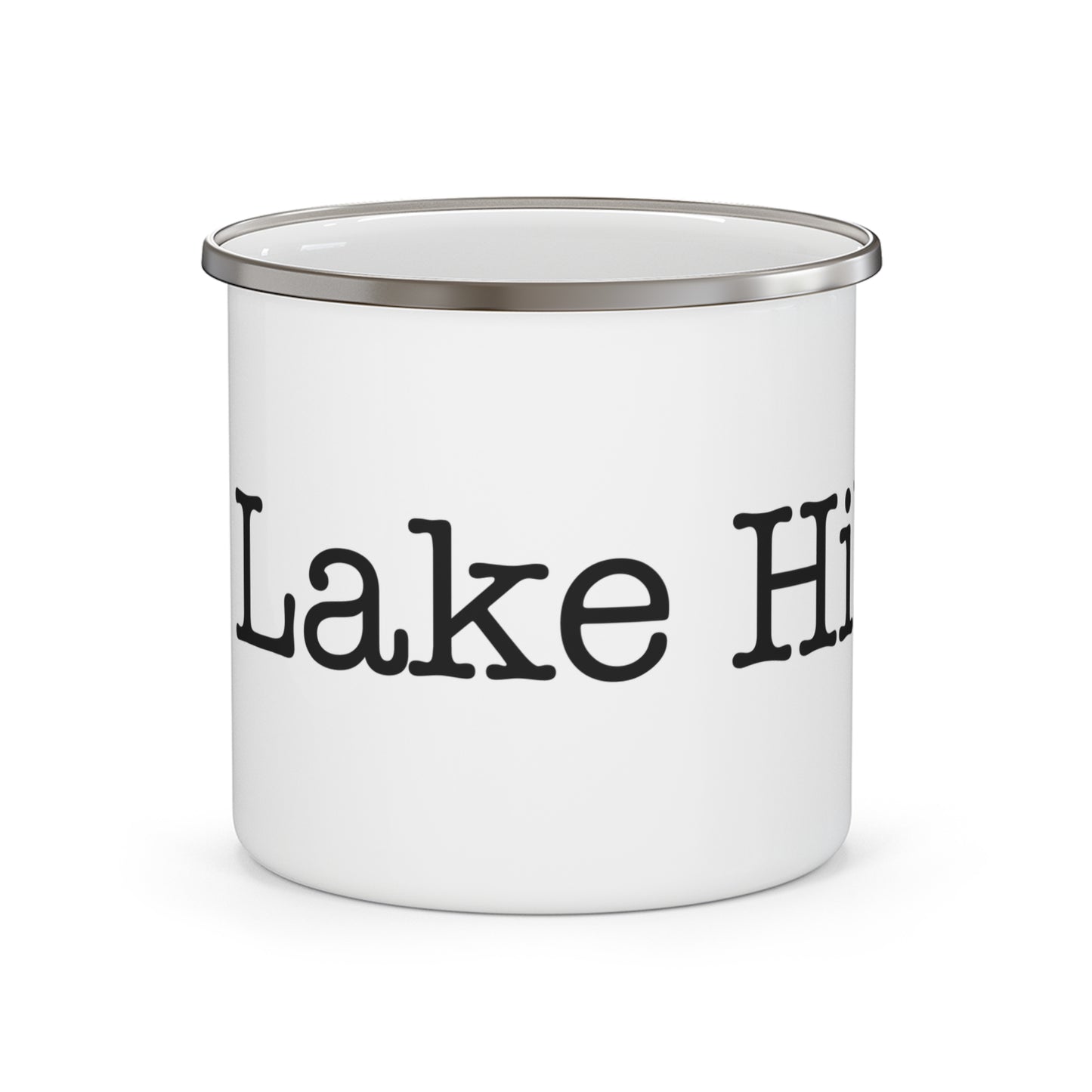 I Heart Lake Hills. Enamel Camping Mug