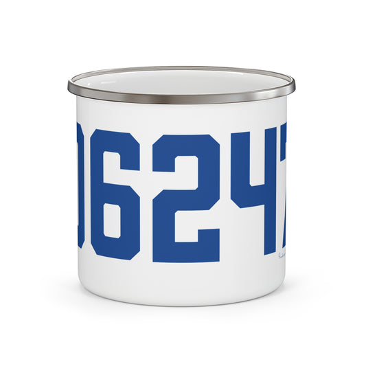 06247 Hampton Connecticut Zip Code Enamel Camping Mug