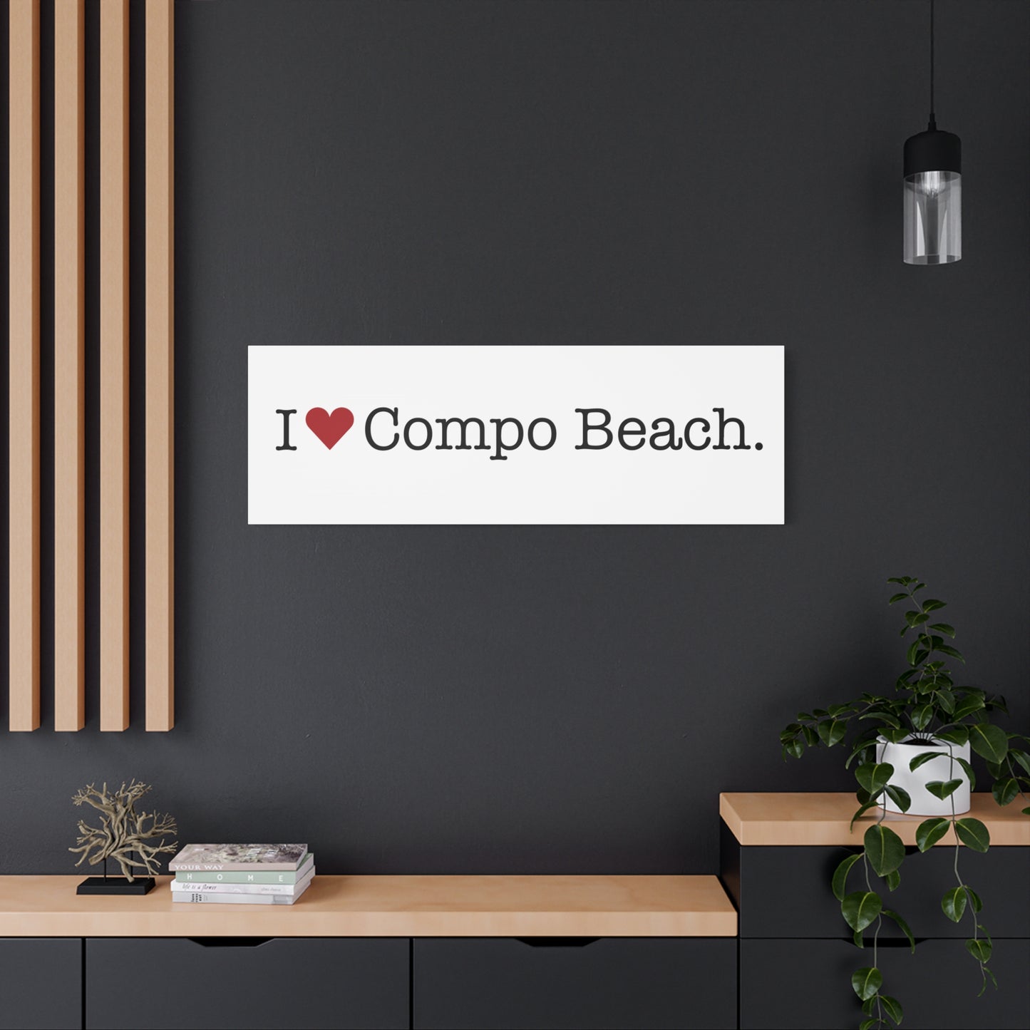 I Heart Compo Beach. Matte Canvas, Stretched, 1.25"