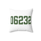 06232 Andover Connecticut Zip Code Spun Polyester Square Pillow