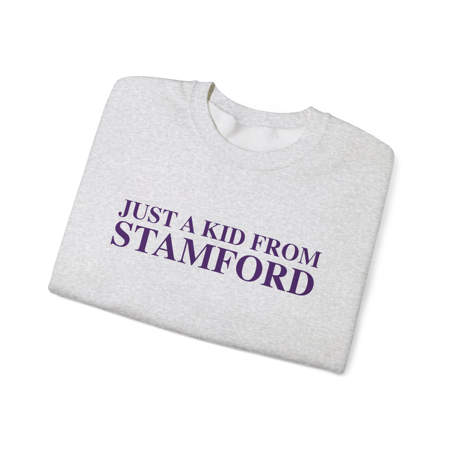 Just a kid from Stamford Unisex Heavy Blend™ Crewneck Sweatshirt