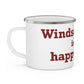 Windsor Locks is My Happy Place Enamel Camping Mug