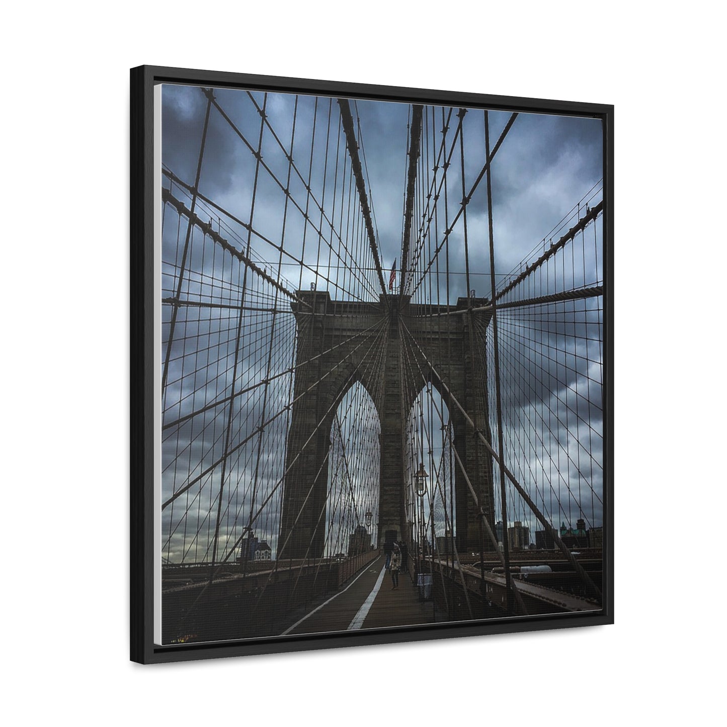 In the middle of the bridge Gallery Canvas Wraps, Square Frame