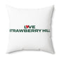 Love Strawberry Hill Spun Polyester Square Pillow