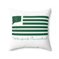 Waterford Connecticut St. Patrick’s Day Flag Spun Polyester Square Pillow