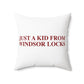 Just a kid from Windsor Locks Polyester Square Pillow