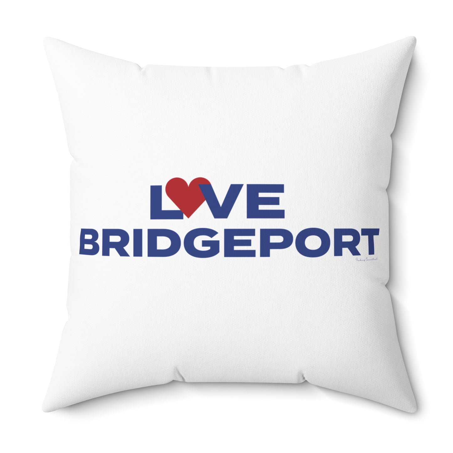 Love Bridgeport Spun Polyester Square Pillow