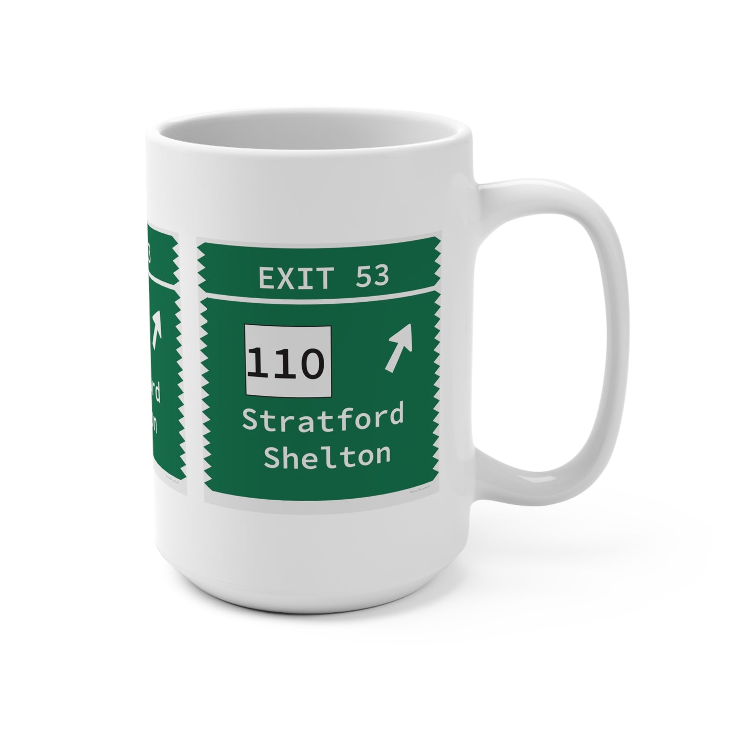 Vintage Merritt Parkway Exit 53 Sign Mug 15oz