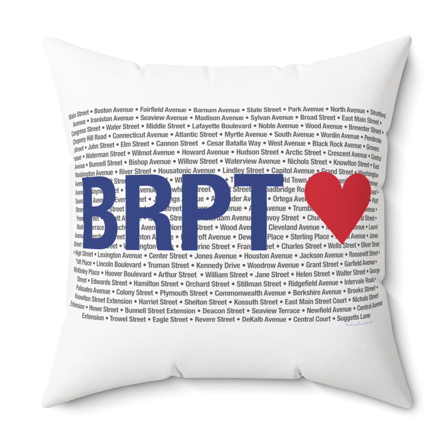 Bridgeport Love Spun Polyester Square Pillow