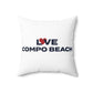 Love Compo Beach Spun Polyester Square Pillow