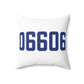 06606 Bridgeport Connecticut Zip Code Spun Polyester Square Pillow