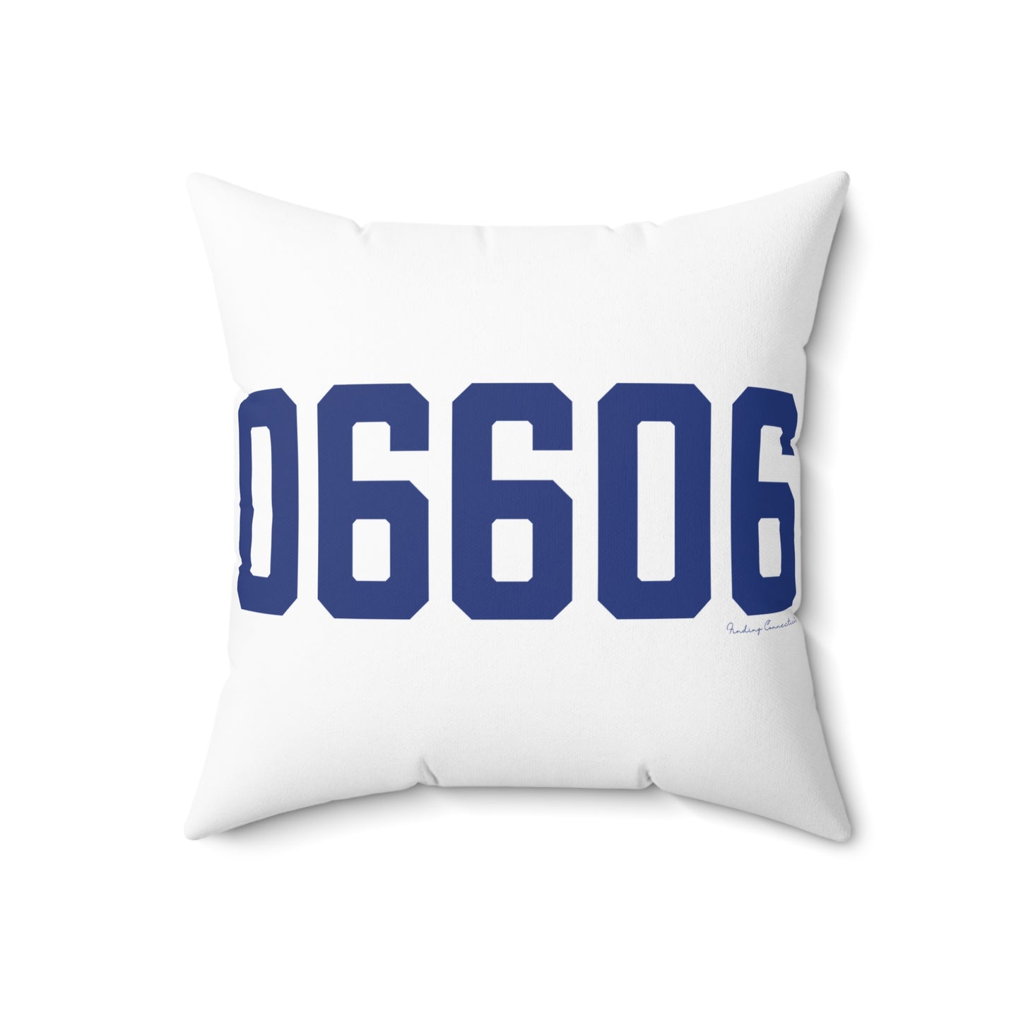 06606 Bridgeport Connecticut Zip Code Spun Polyester Square Pillow
