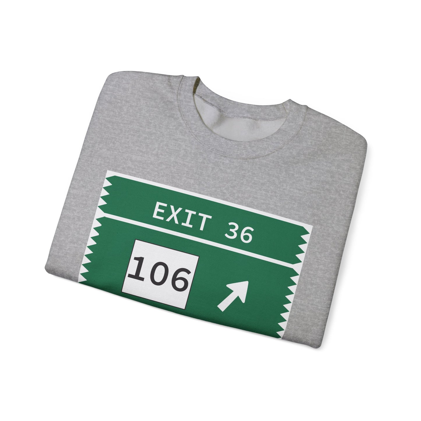 Vintage Merritt Parkway Exit 36 Sign Unisex Heavy Blend™ Crewneck Sweatshirt