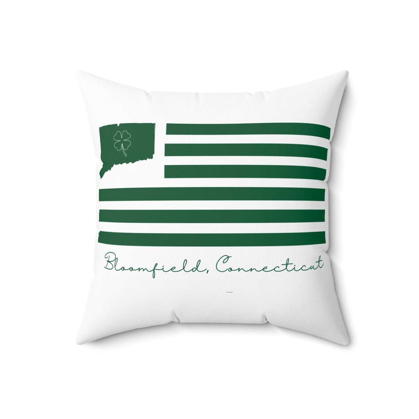 Bloomfield Connecticut St. Patrick’s Day Flag Spun Polyester Square Pillow