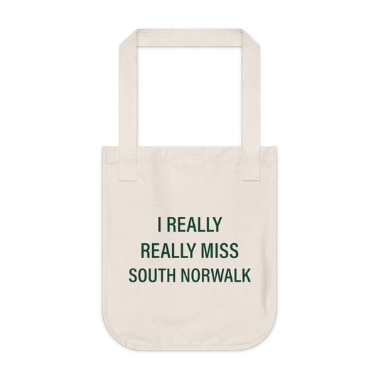 I Really Really Miss South Norwalk Organic Canvas Tote Bag