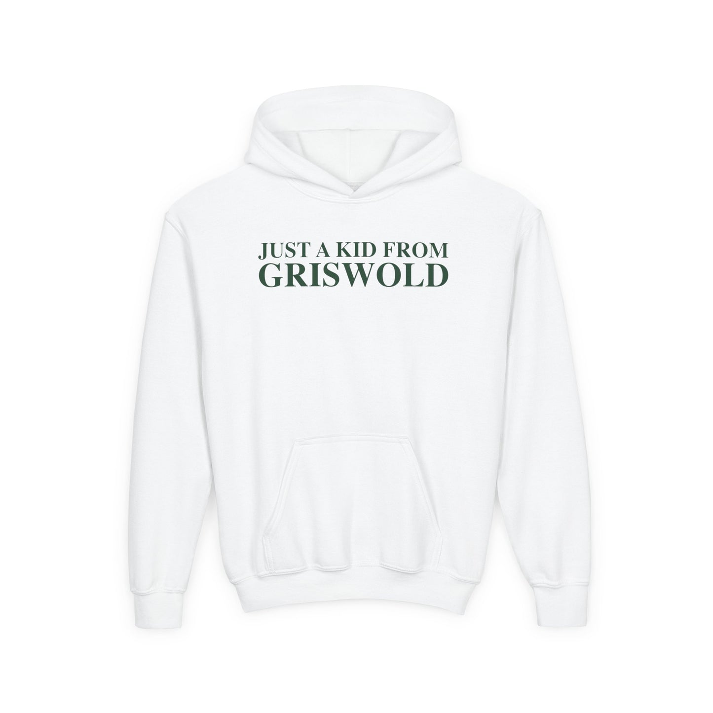 Just a kid from Griswold Youth Heavy Blend Hooded Sweatshirt