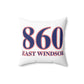 860 East Windsor Red, White & Blue Spun Polyester Square Pillow