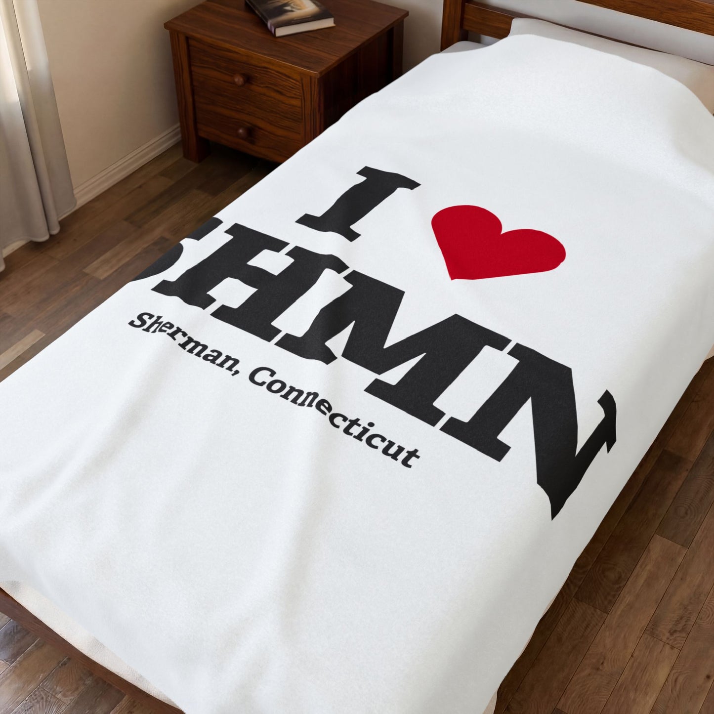 I Heart SHMN Velveteen Plush Blanket