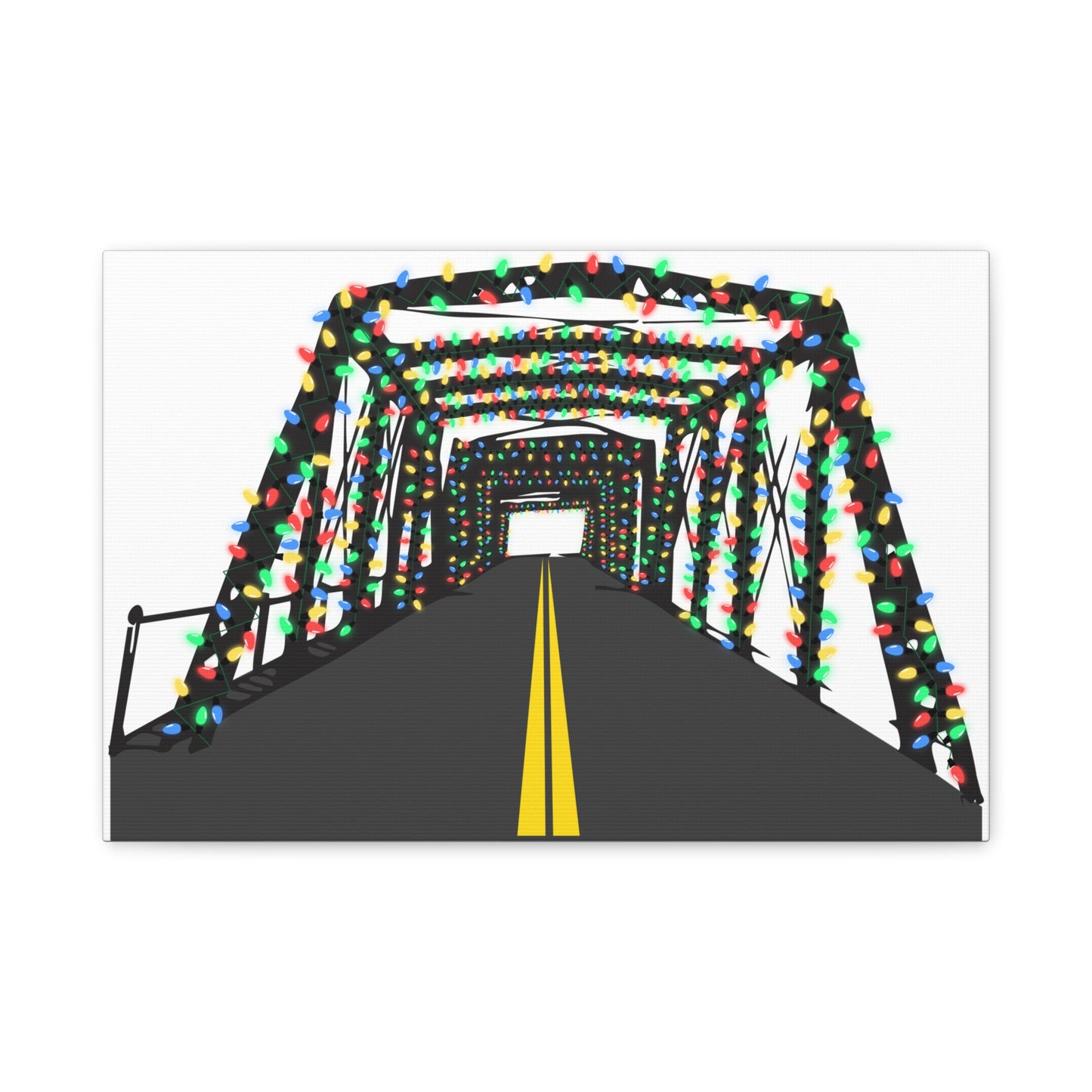 Saugatuck Bridge Lights Matte Canvas, Stretched, 1.25"