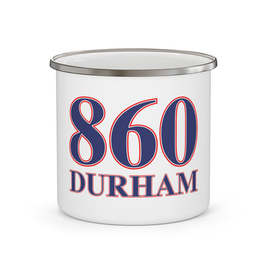 860 Durham Red, White & Blue Enamel Camping Mug
