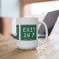 Vintage Exit 28 Merritt Parkway Sign Mug 15oz