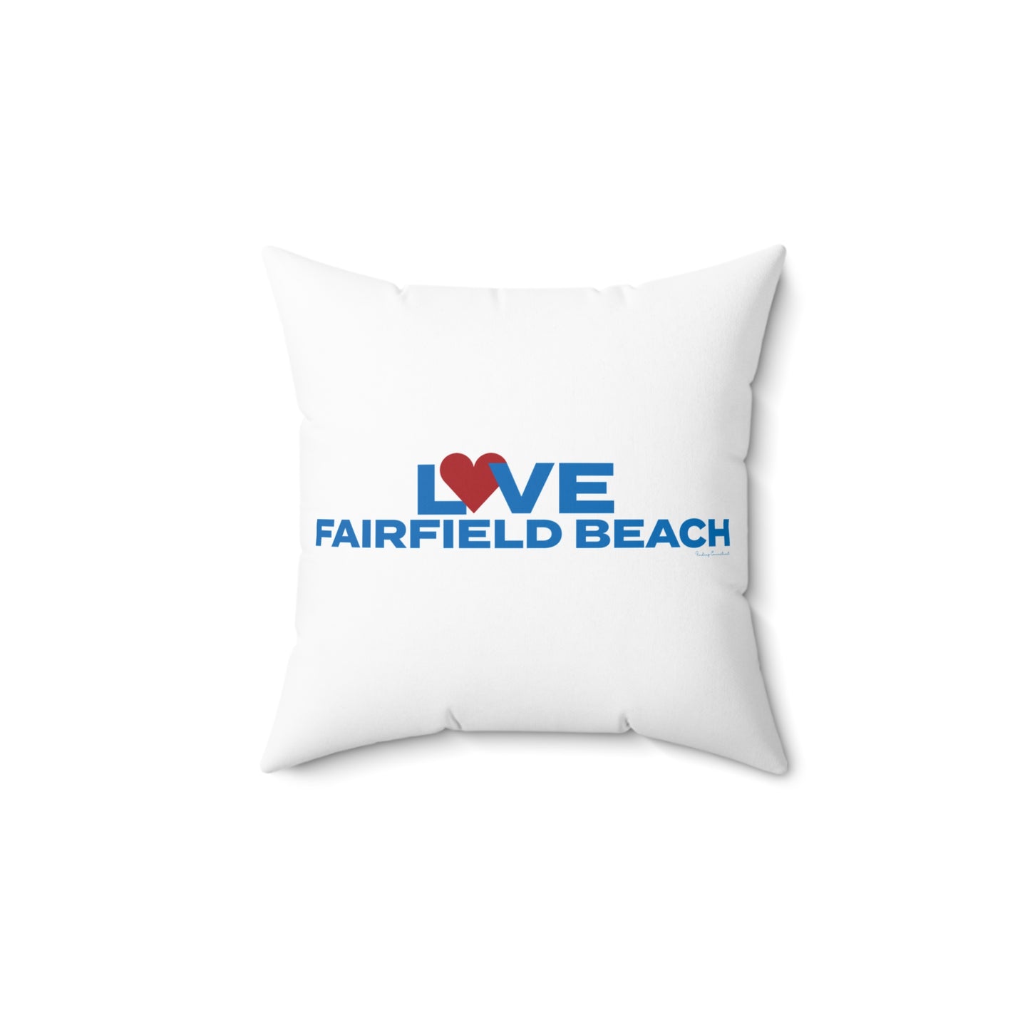 Love Fairfield Beach Spun Polyester Square Pillow