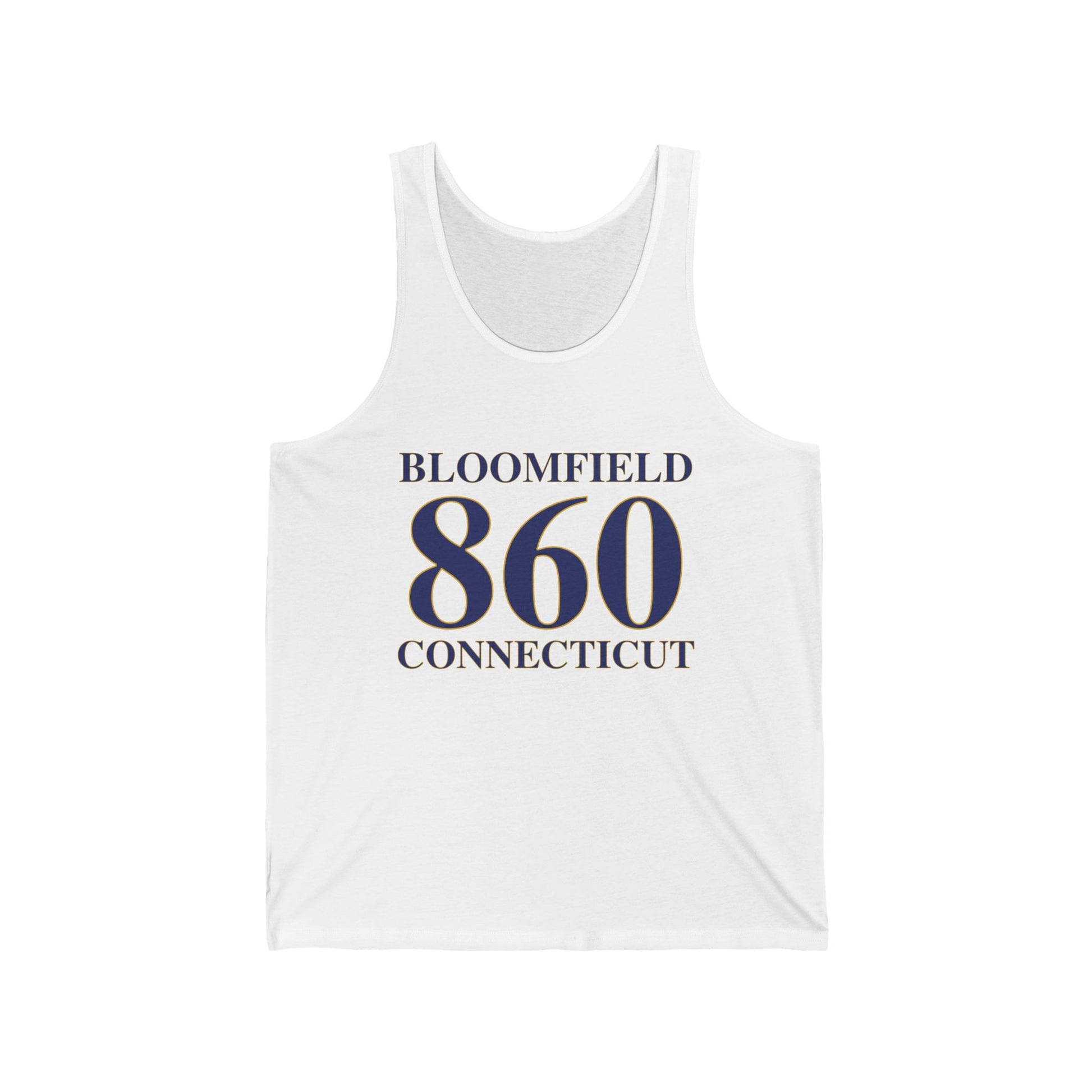 Bloomfield 860 Connecticut // Bloomfield Connecticut unisex tank top shirt  // finding connecticut 