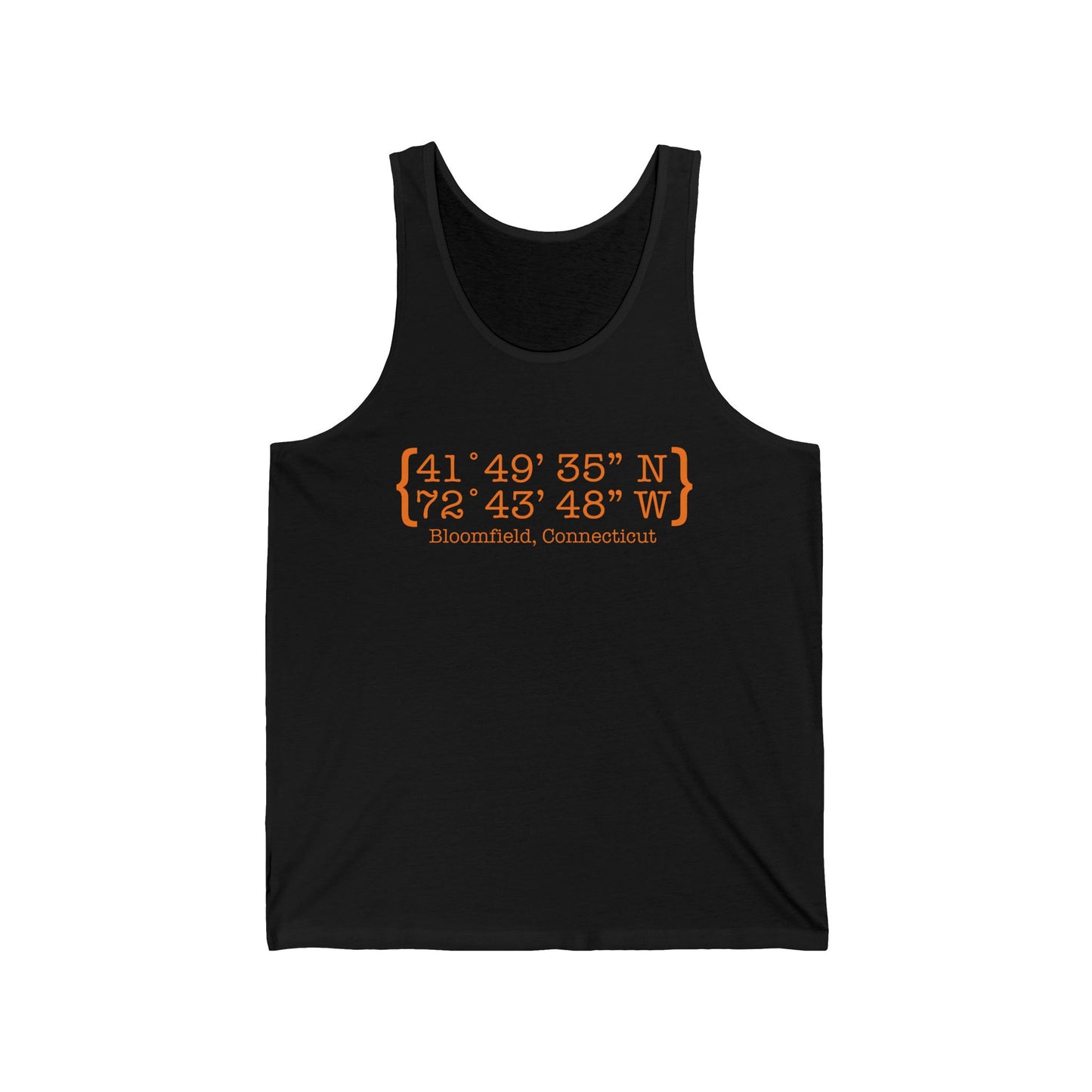 Bloomfield Coordinates // Bloomfield Connecticut unisex tank tops   // finding connecticut 