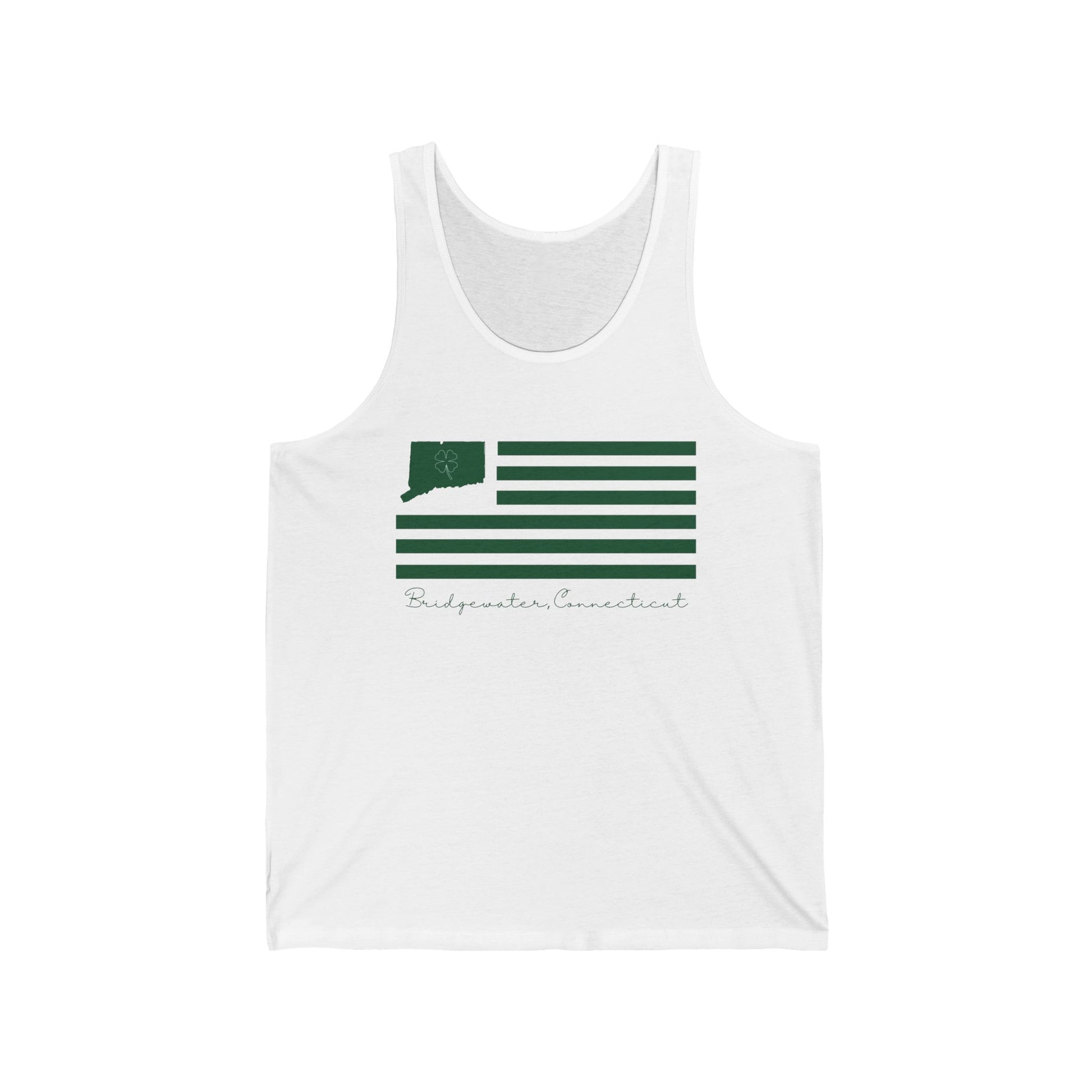 Bridgewater St. Patrick's Day flag // Bridgewater Connecticut unisex tank top shirt // finding connecticut 