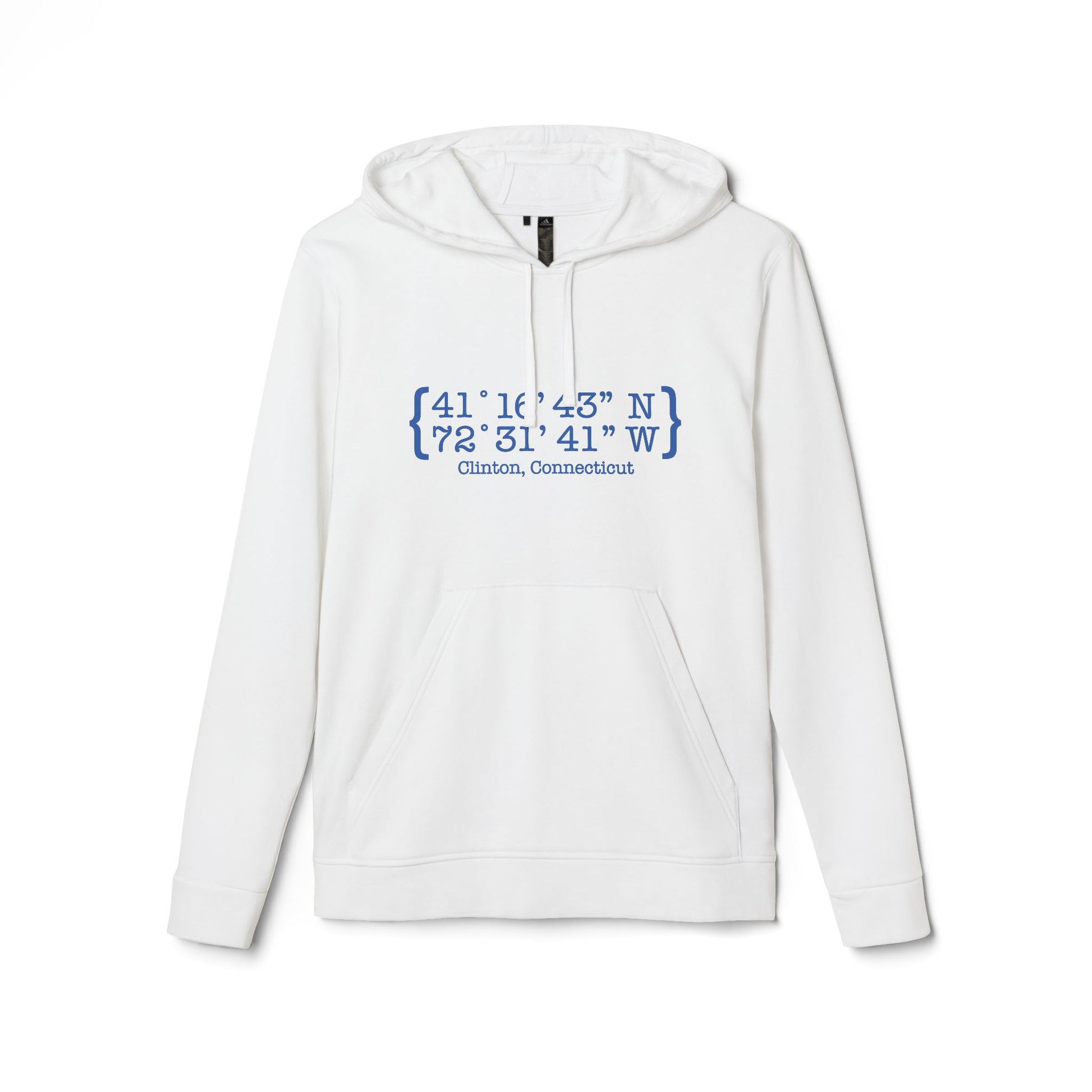 Clinton Coordinates // Clinton connecticut Adidas hoodie sweatshirt // finding Connecticut  