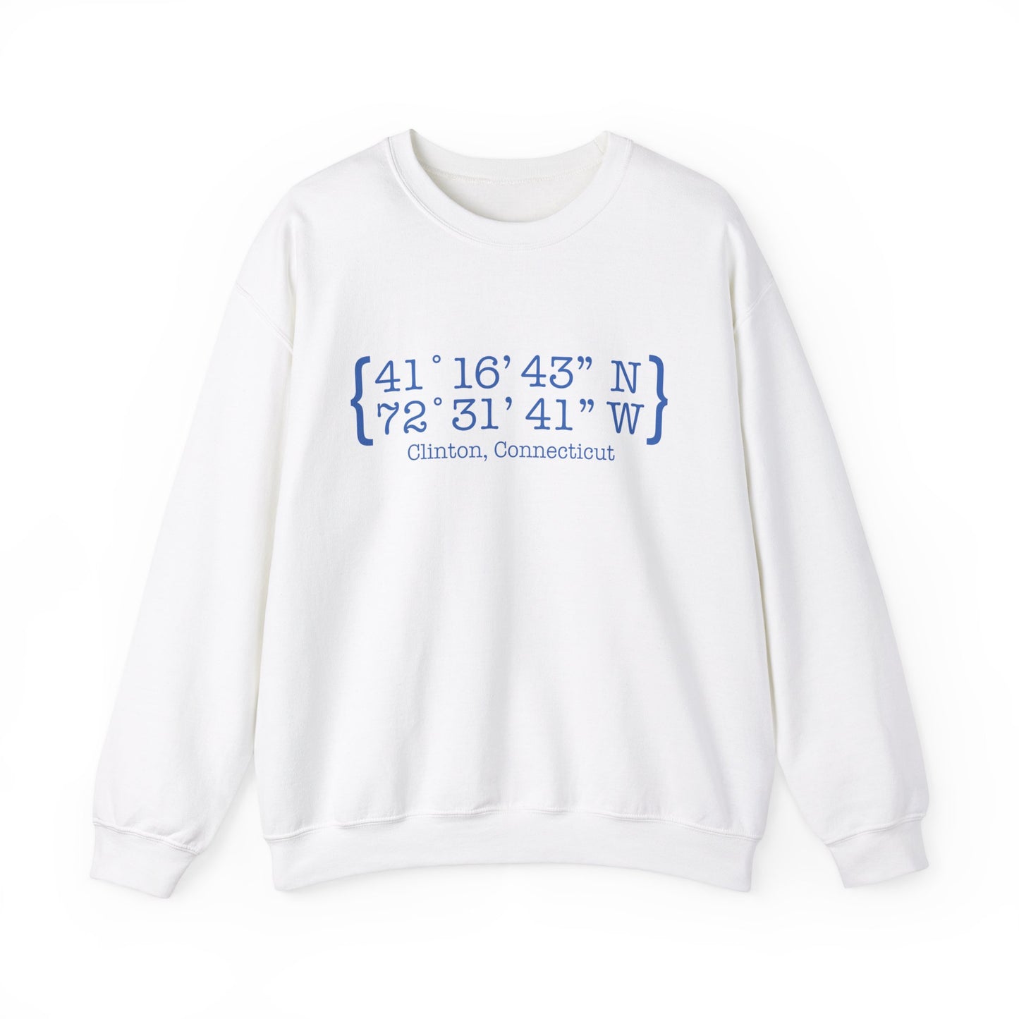 Clinton Coordinates // Clinton connecticut  sweatshirt // finding Connecticut  