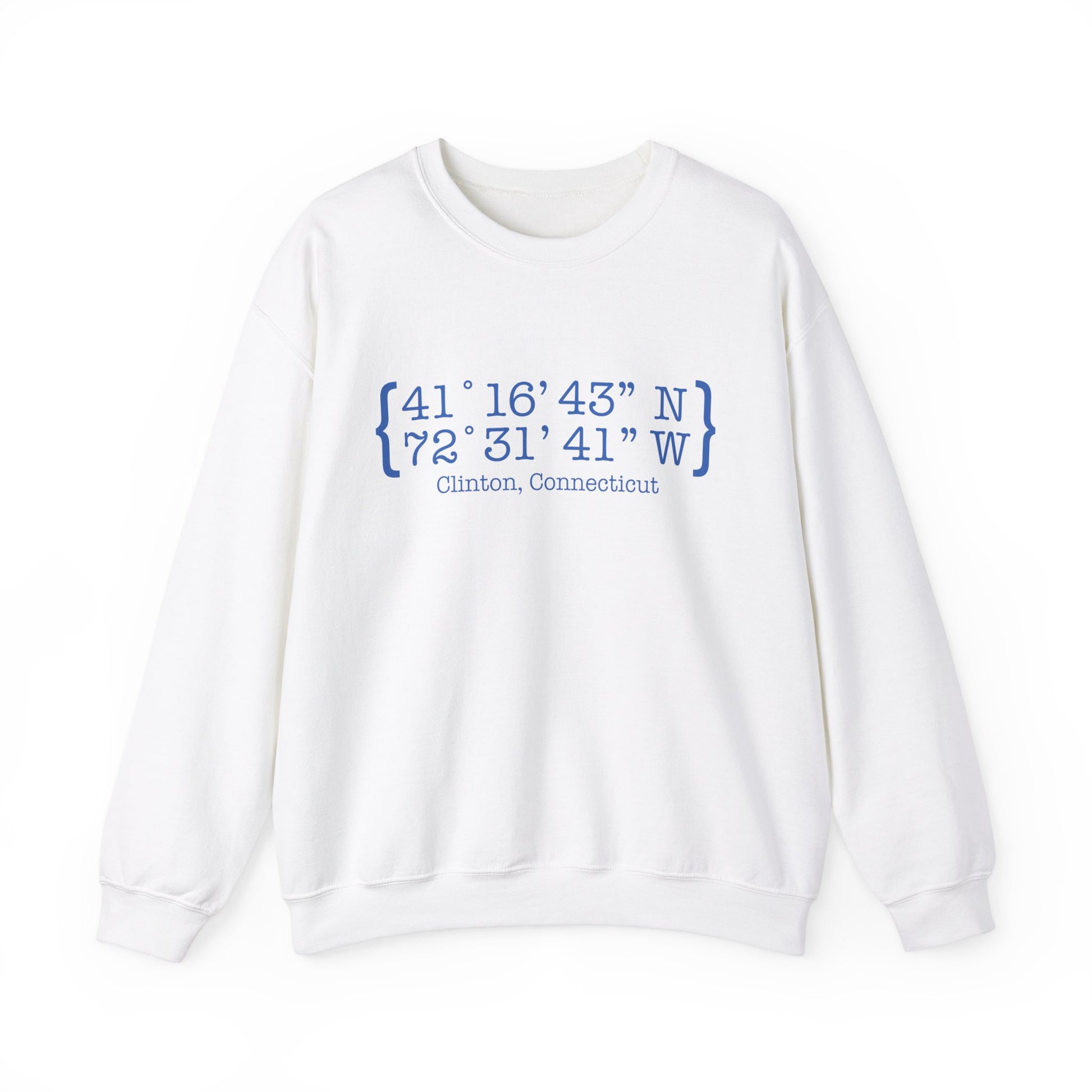 Clinton Coordinates // Clinton connecticut  sweatshirt // finding Connecticut  