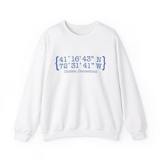 Clinton Coordinates // Clinton connecticut  sweatshirt // finding Connecticut  