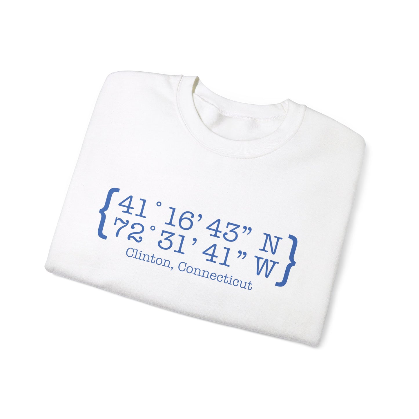 Clinton Coordinates // Clinton connecticut  sweatshirt // finding Connecticut  