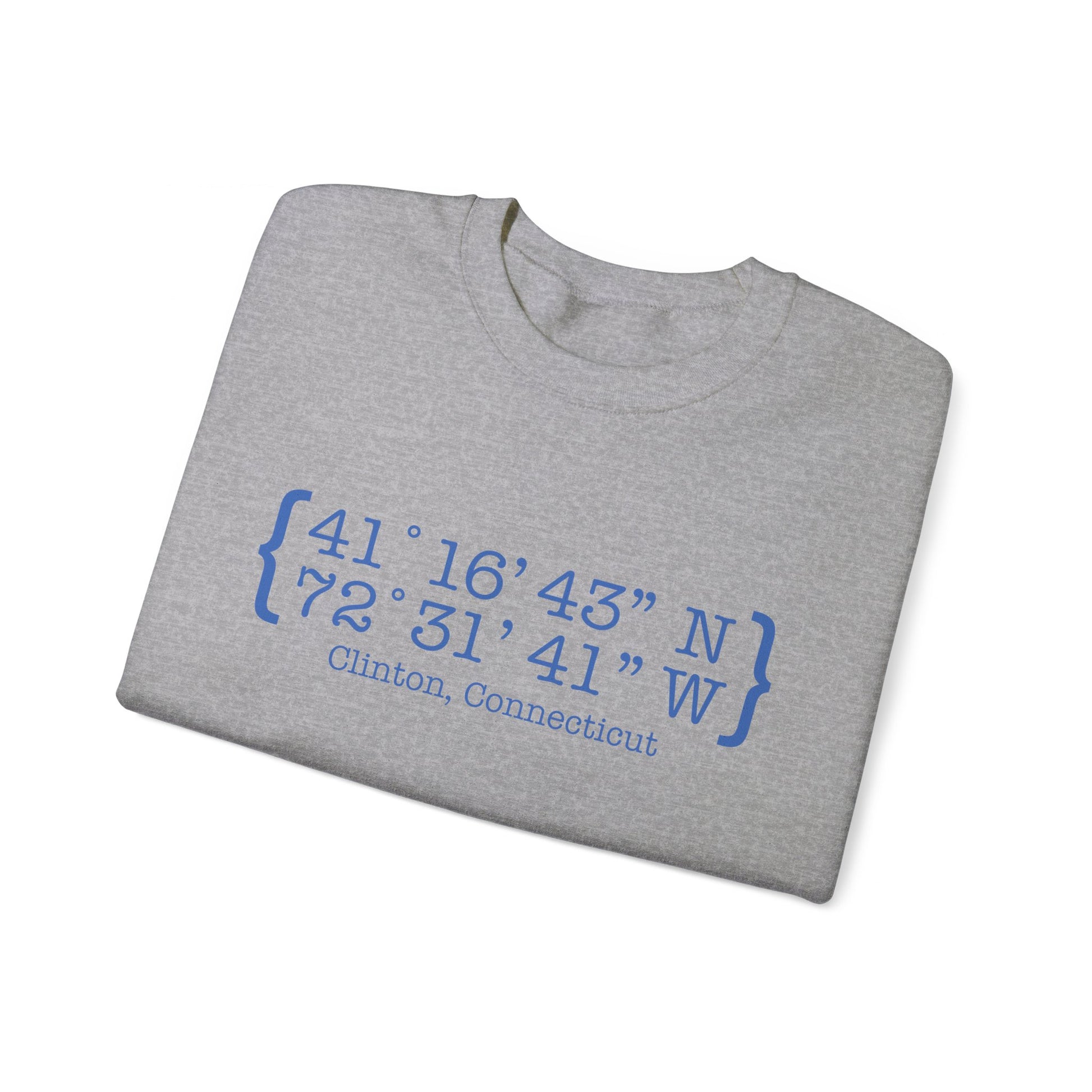 Clinton Coordinates // Clinton connecticut  sweatshirt // finding Connecticut  