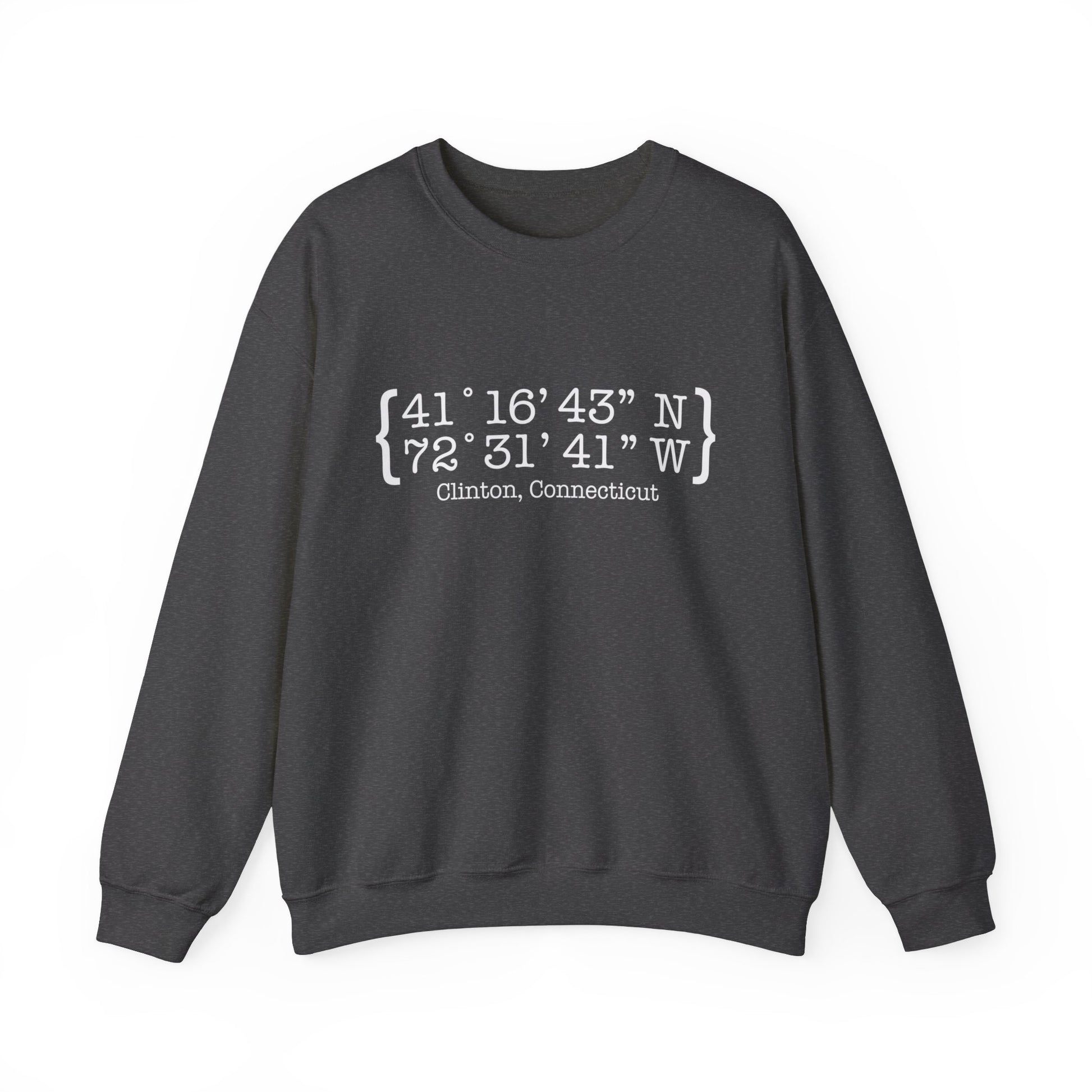 Clinton Coordinates // Clinton ct sweatshirt // finding Connecticut 