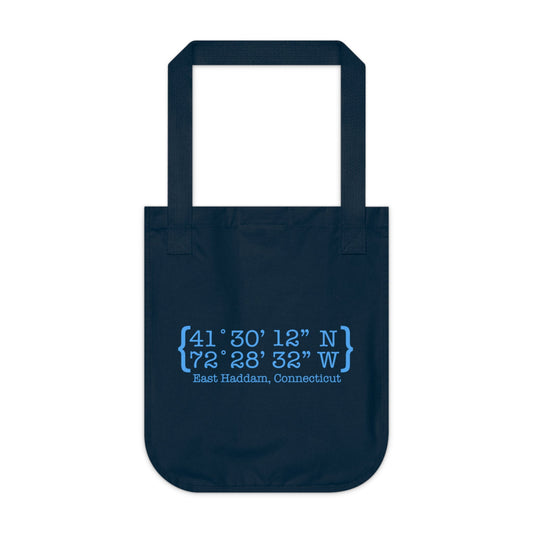 East Haddam coordinates tote bag // east haddam connectcut gifts and merch // finding connecticut 