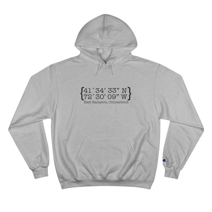 East Hampton Coordinates // east Hampton connecticut Champion hoodie sweatshirt   // finding connecticut  east hampton ct hoodie